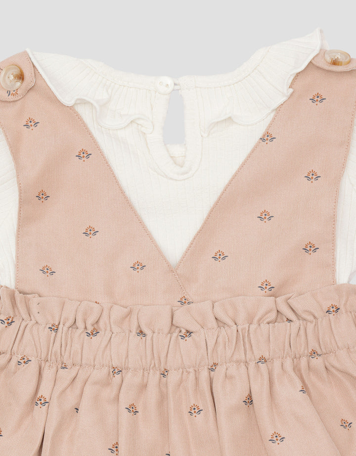 Pipiniko Overall Corduroy Midi Dress Baby Girl