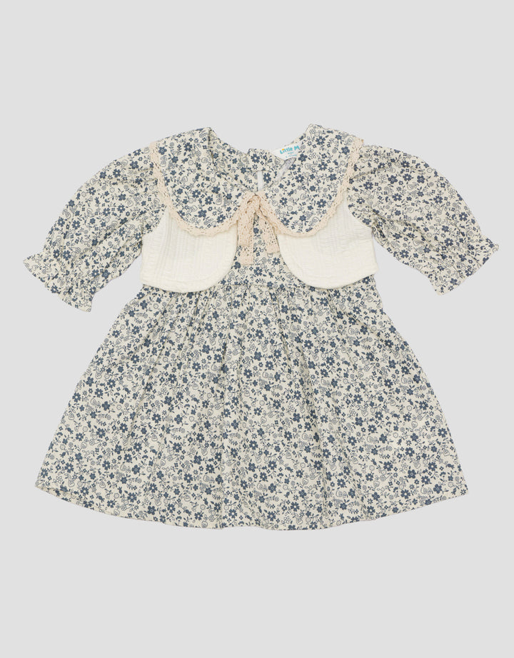 Little M Flower Vest Dress for Girls