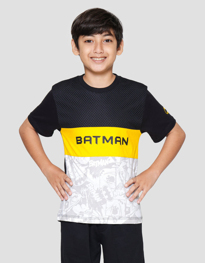 Character Batman Cut Sew Fp Jaring A Kaos Anak Laki-Laki