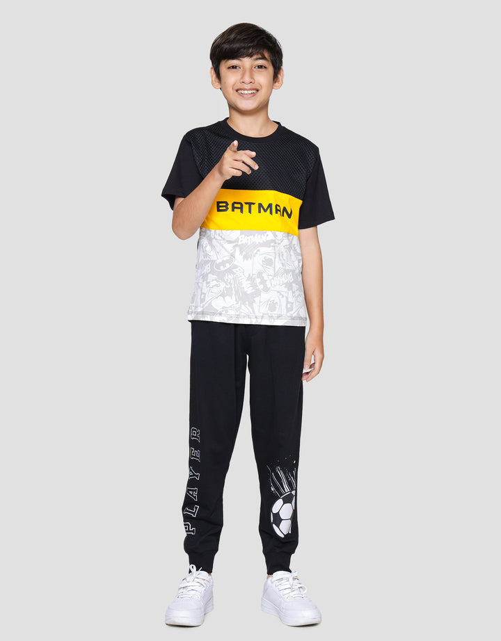 Character Batman Cut Sew Fp Jaring A Kaos Anak Laki-Laki