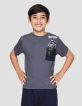 Character Batman Logo Jaring Kaos Anak Laki-laki