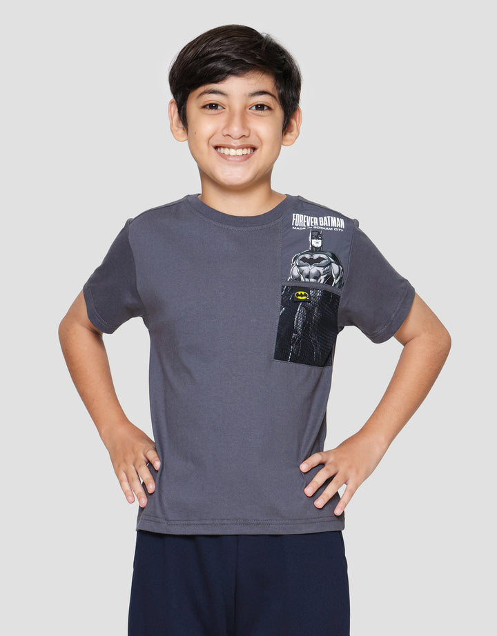 Character Batman Logo Jaring Kaos Anak Laki-laki