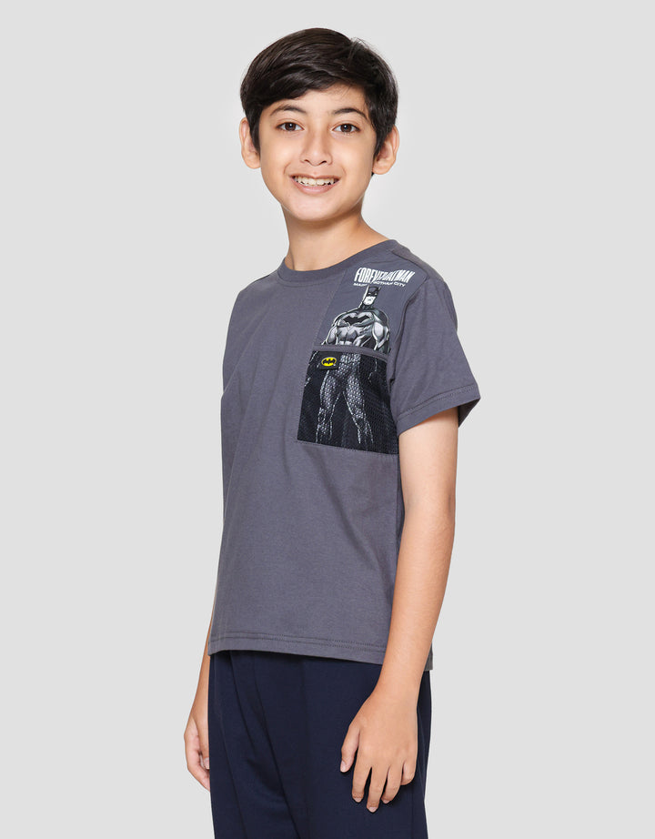 Character Batman Logo Jaring Kaos Anak Laki-laki