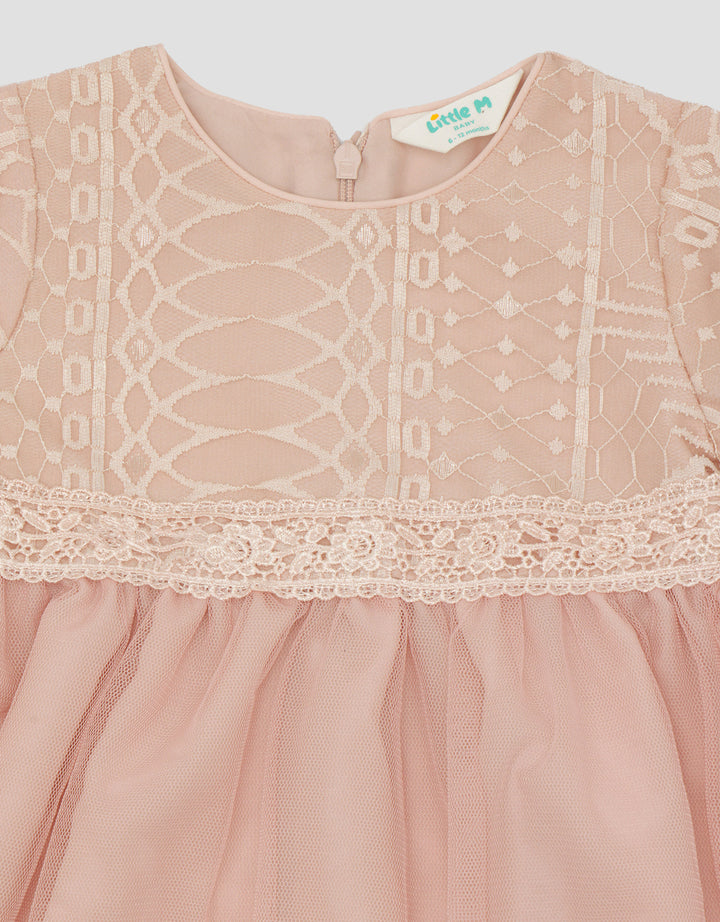 Little M Lace Detail Dress Anak Perempuan