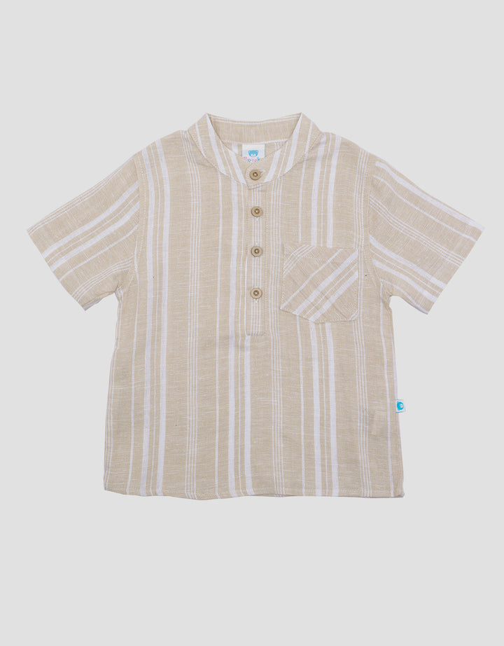 Pipiniko Stripe Linen Mecsh1 Koko Boys Shirt