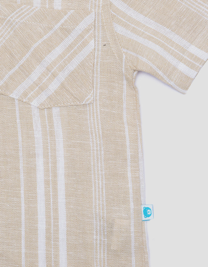 Pipiniko Stripe Linen Mecsh1 Koko Boys Shirt