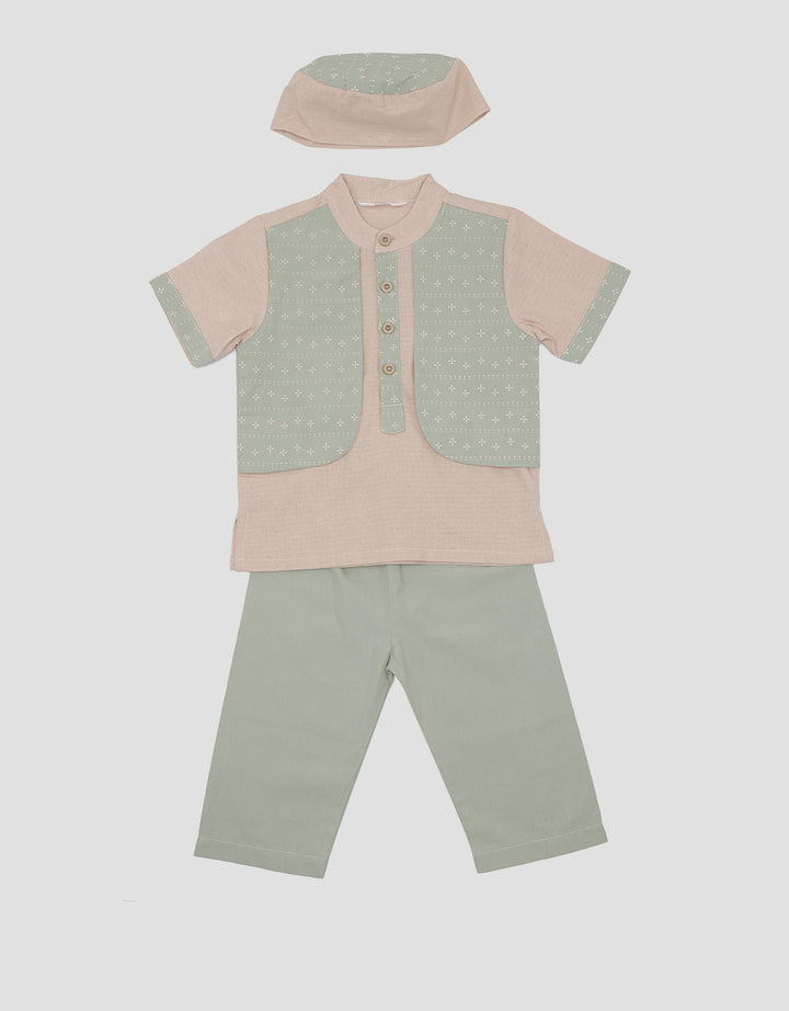 Little M Geometric Print Set Muslim Baby Clothes