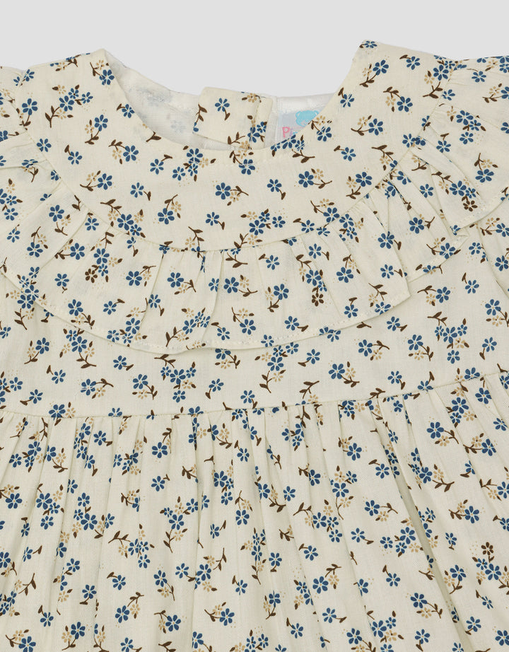 Pipiniko Flower Combi Dress for Girls