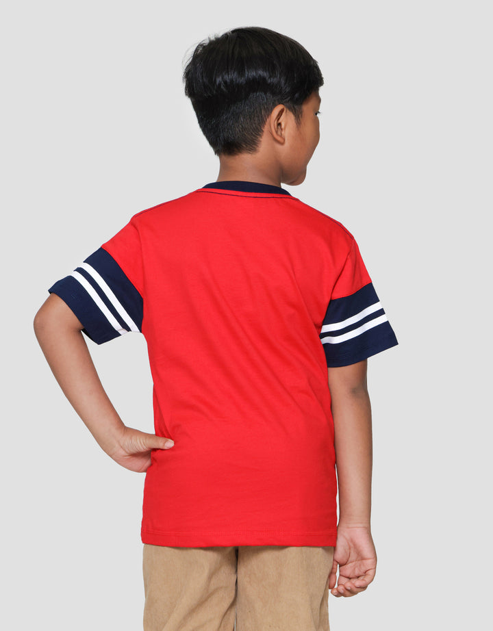 Character Superman Tulisan Cut Sew A Sup Kaos Anak Laki-laki
