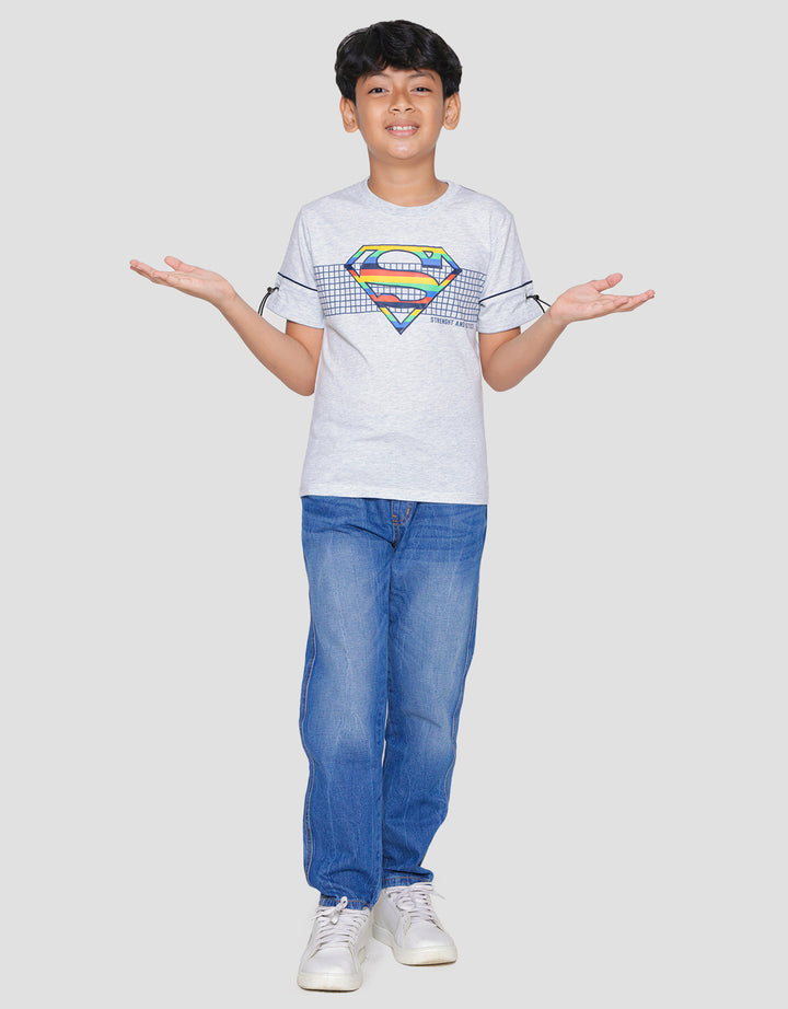 Character Superman Logo Kaos Anak Laki-laki