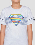 Character Superman Logo Kaos Anak Laki-laki
