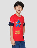 Character Superman Justice Lis Kaos Anak Laki-laki