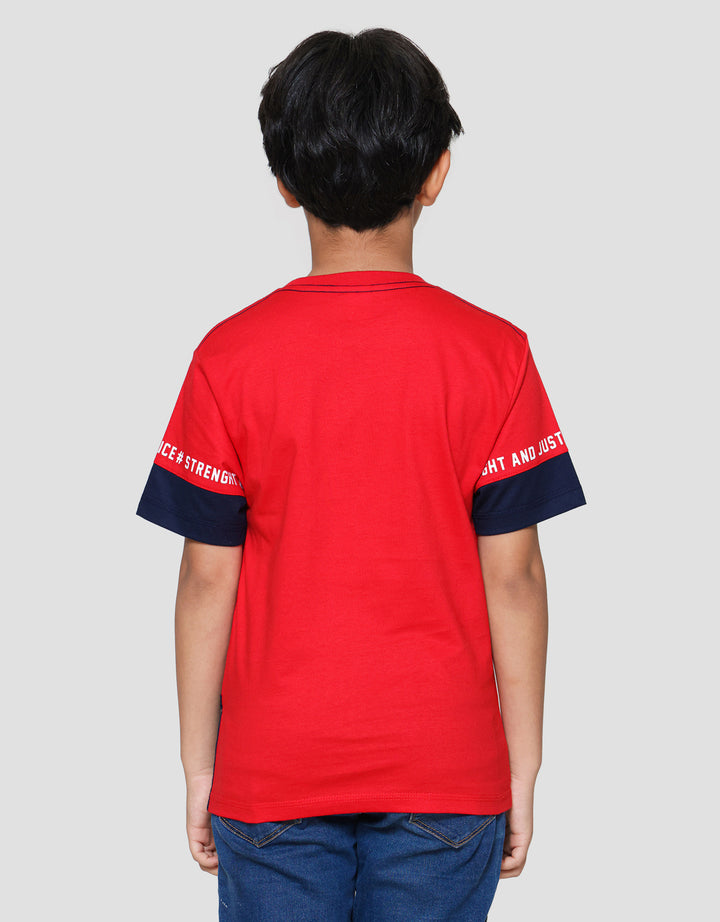 Character Superman Justice Lis Kaos Anak Laki-laki