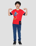 Character Superman Justice Lis Kaos Anak Laki-laki