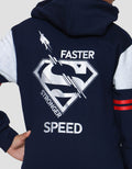 Character Superman Hood Tulisan Sup Print Sweater Anak Laki-laki
