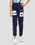 Character Superman Logo Tag Celana Jogger Anak Laki-laki