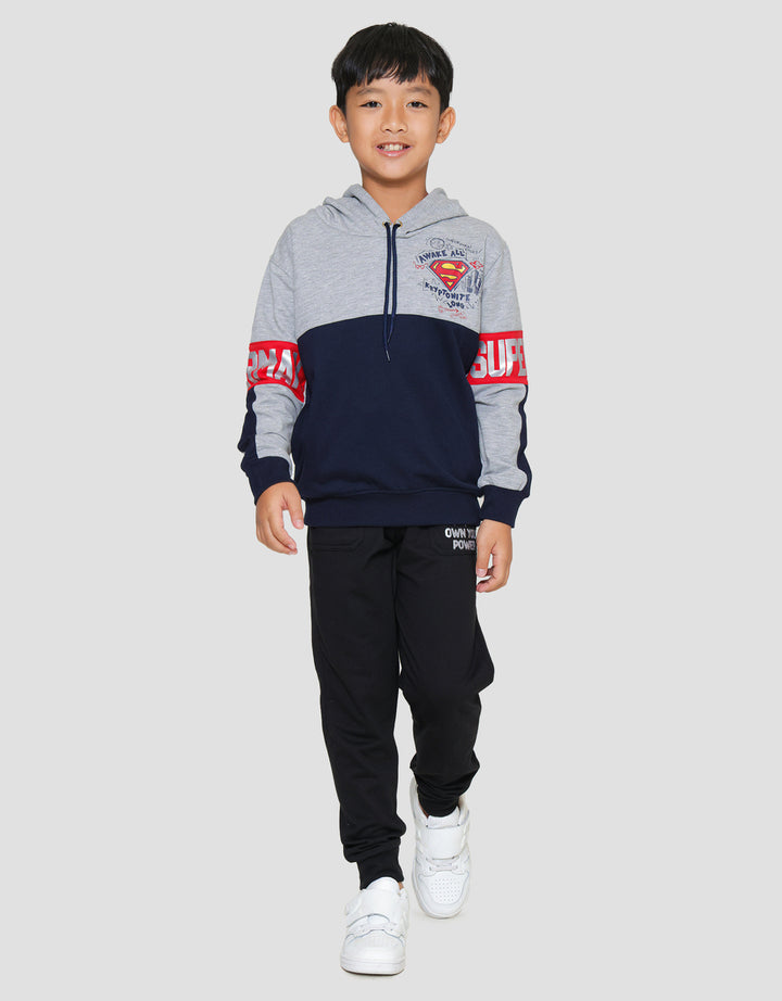 Character Superman Logo Sweater Anak Laki-laki