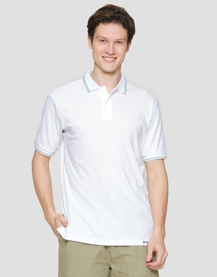 Nevada Jersey Solid With Woven Label Polo Pria