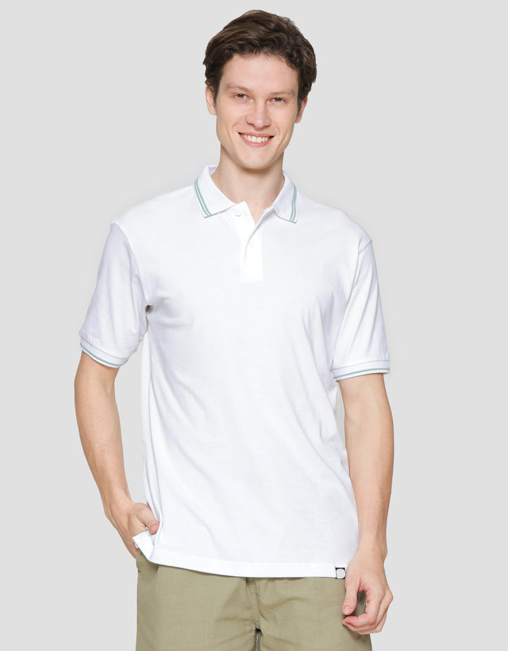 Nevada Jersey Solid Kaus Kerah Pria