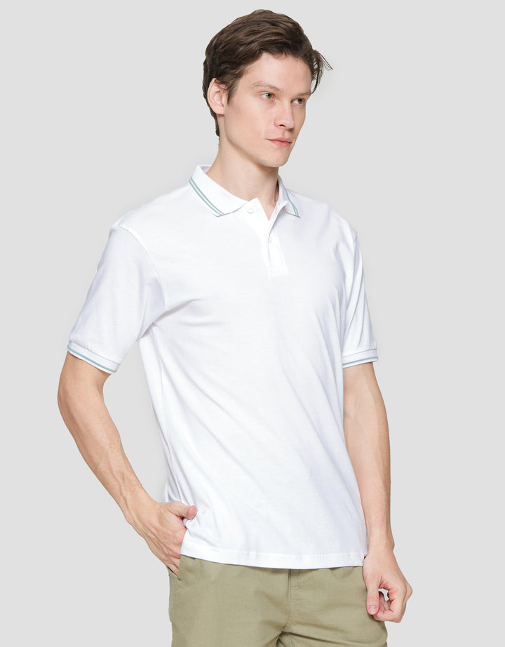 Nevada Jersey Solid With Woven Label Polo Pria