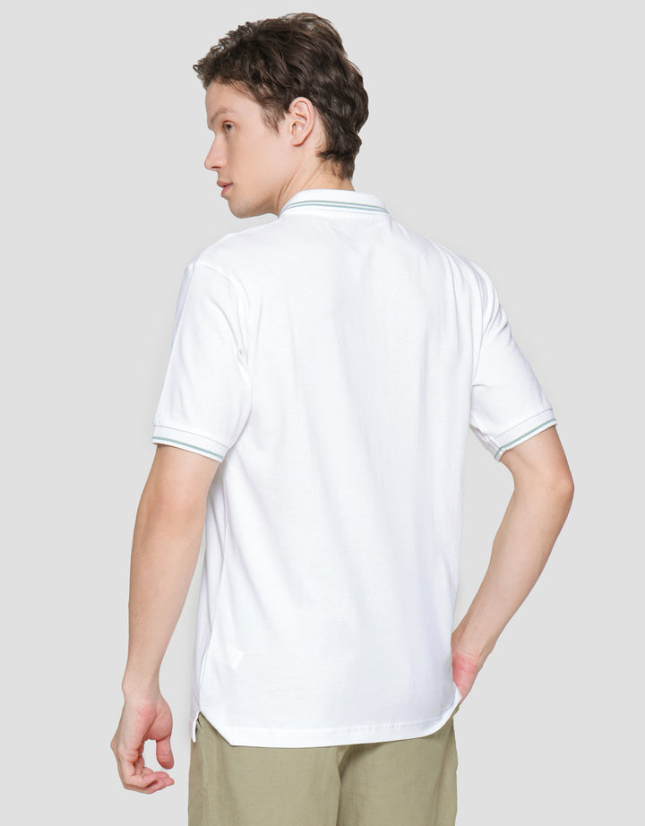 Nevada Jersey Solid Kaus Kerah Pria