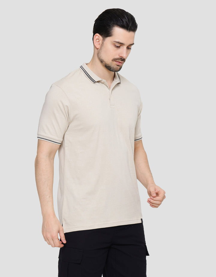 Nevada Jersey Solid With Woven Label Polo Pria