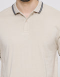 Nevada Jersey Solid Kaus Kerah Pria