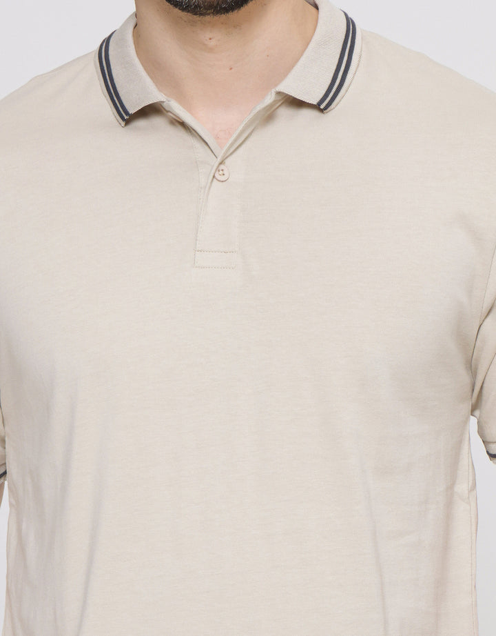 Nevada Jersey Solid Kaus Kerah Pria