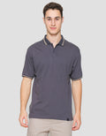 Nevada Jersey Solid Kaus Kerah Pria