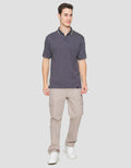Nevada Jersey Solid With Woven Label Polo Pria