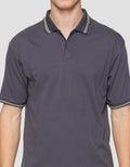 Nevada Jersey Solid With Woven Label Polo Pria