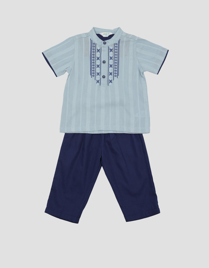 Little M Bamus Bordir Set Pakaian Muslim Anak Laki-laki