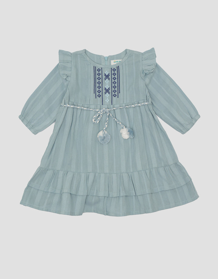 Little M Highlight Tassel Midi Dress Anak Perempuan