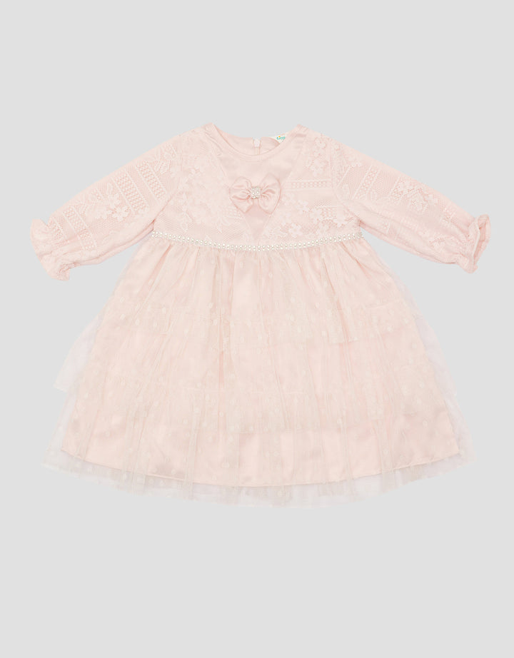 Pipiniko Bamus Party Flower Lace Midi Dress for Girls