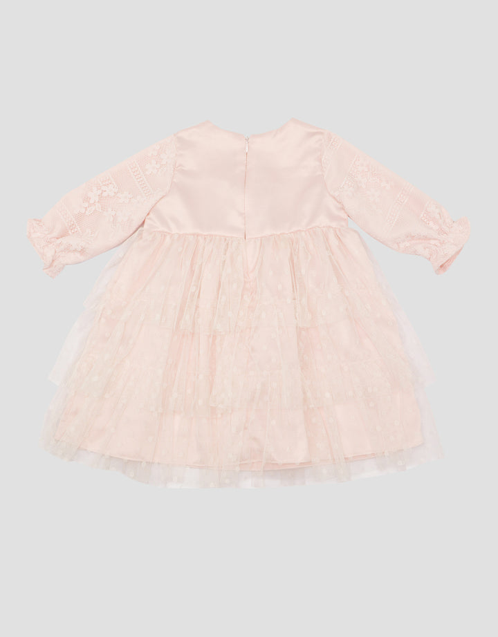 Pipiniko Bamus Party Flower Lace Midi Dress for Girls