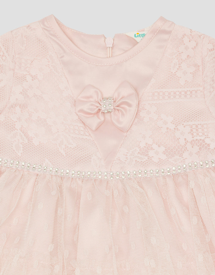 Pipiniko Bamus Party Flower Lace Midi Dress for Girls