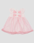 Little M Textured Ribbon Midi Dress for Girls