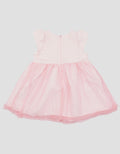 Little M Textured Ribbon Midi Dress for Girls