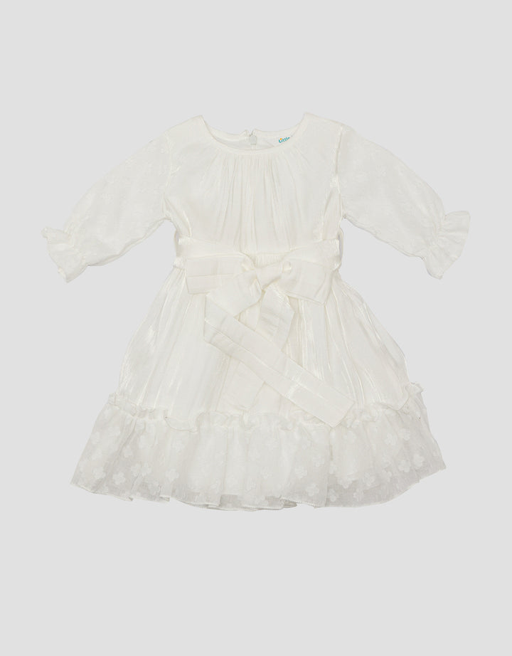 Little M Shimmer Text Dress Anak Perempuan