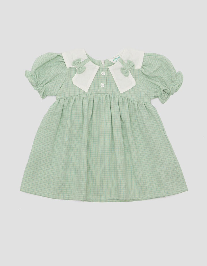 Little M Collar Ribbon Dress Anak Perempuan