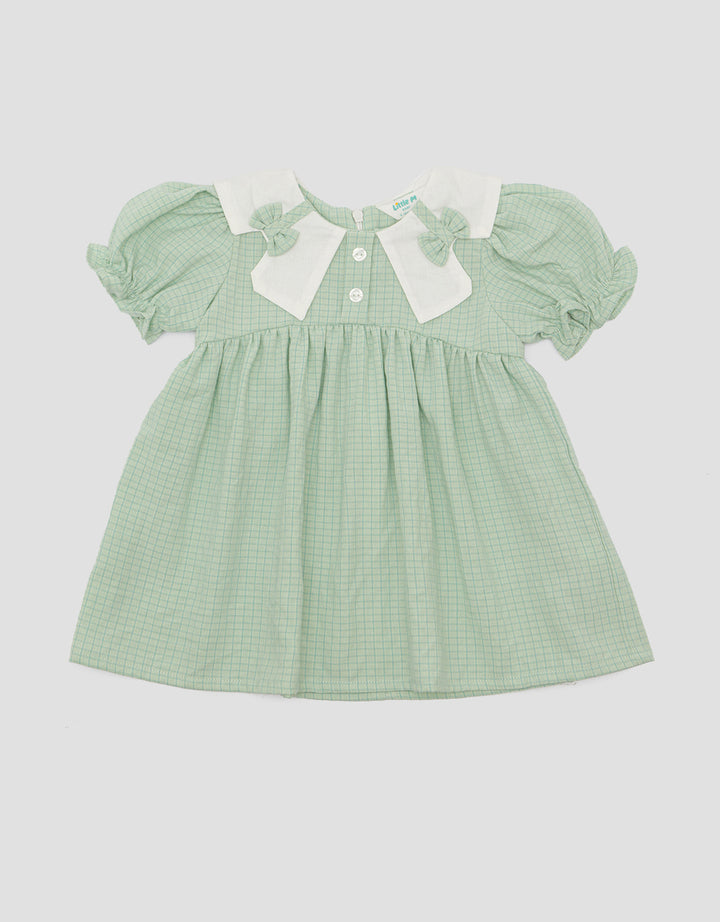 Little M Collar Ribbon Dress Anak Perempuan