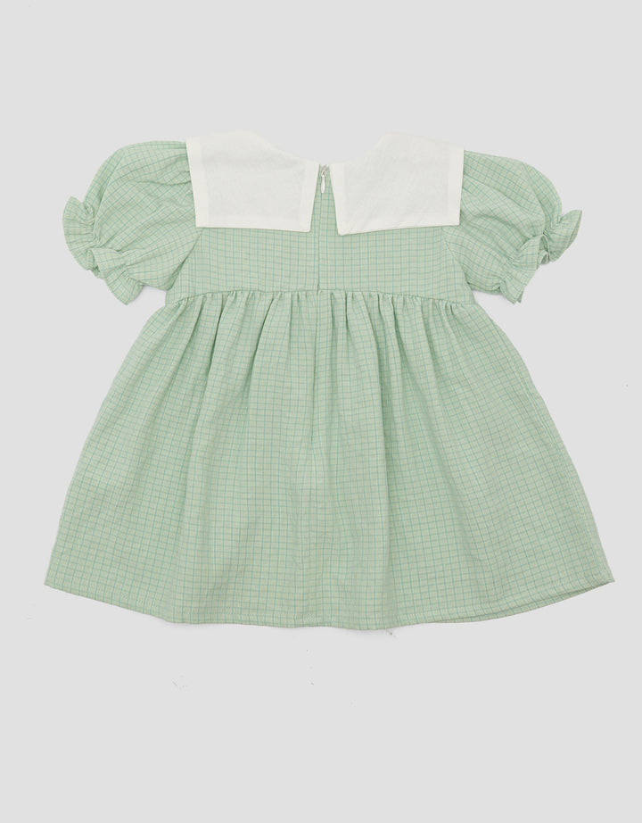 Little M Collar Ribbon Dress Anak Perempuan