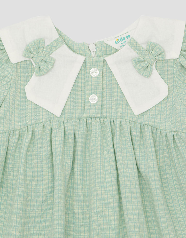 Little M Collar Ribbon Dress Anak Perempuan