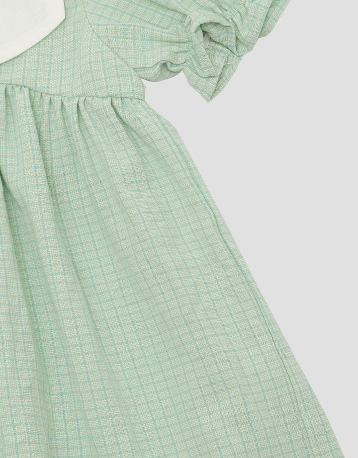 Little M Collar Ribbon Dress Anak Perempuan