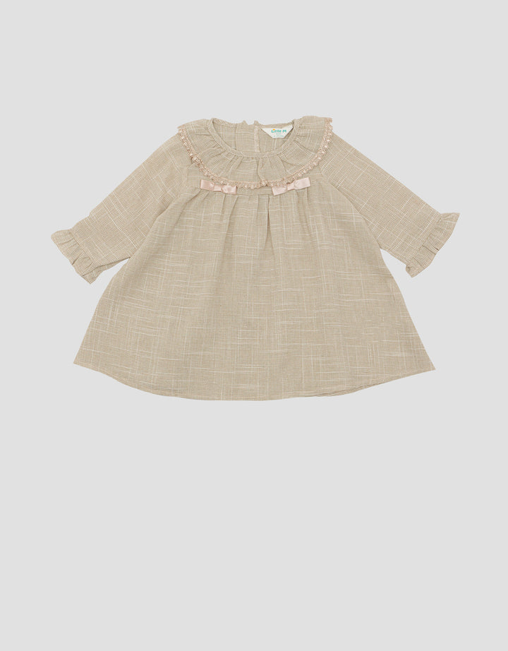 Little M Slub Two Tone Dress Anak Perempuan