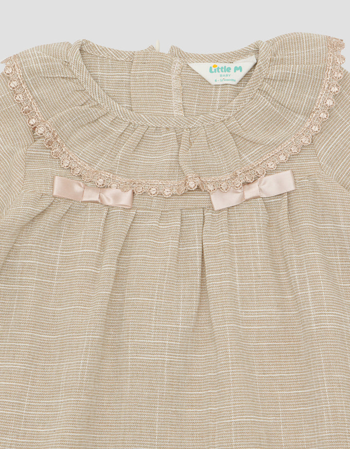 Little M Slub Two Tone Dress Anak Perempuan