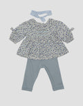 Little M Bando Smock Baju Set Of 3 Baby Girls