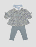 Little M Bando Smock Baju Set Of 3 Baby Girls