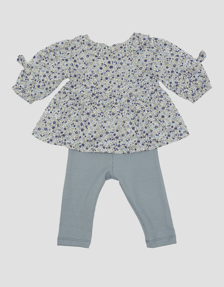 Little M Bando Smock Baju Set Of 3 Baby Girls