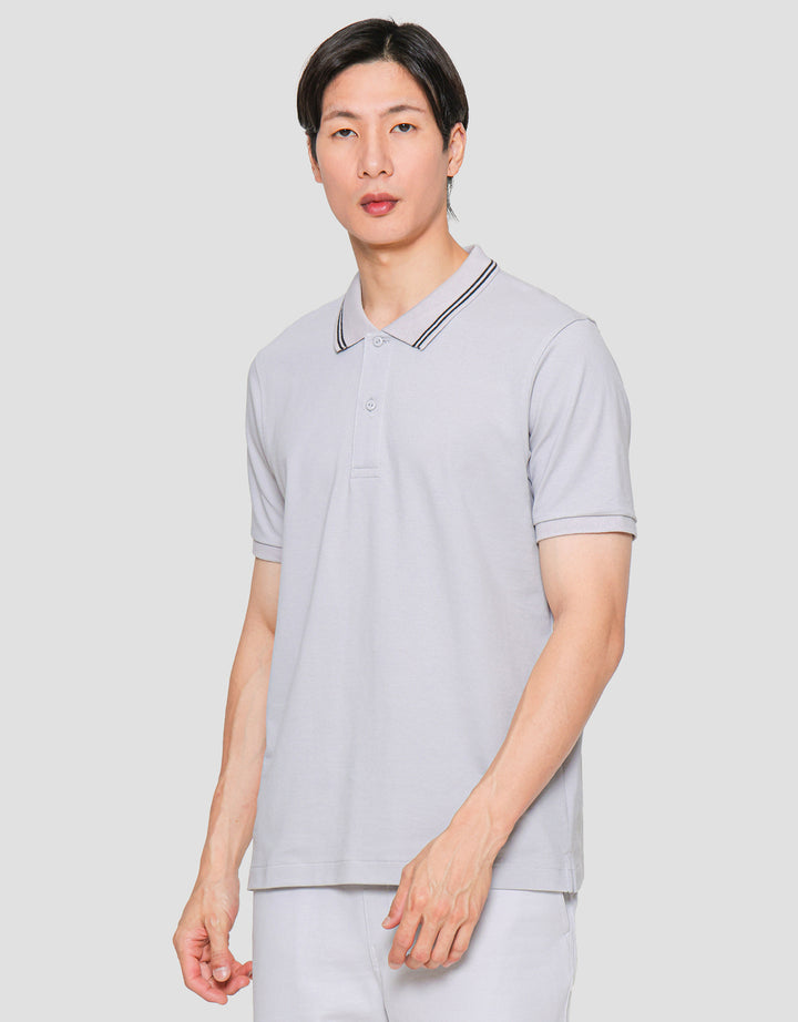 Suko Solid Knit Kaos Polo Pria